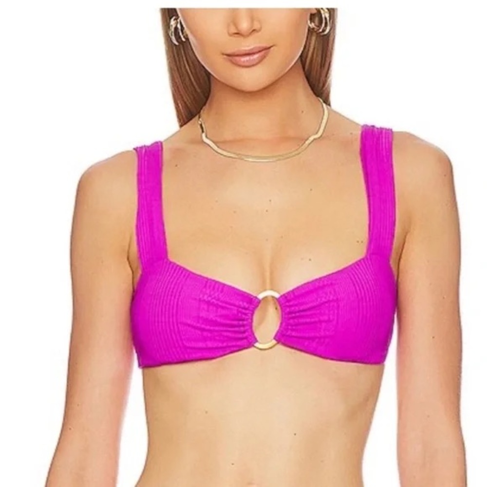 L*Space Willow Bralette Bikini Top Size Small Center Ring Detail NWT
